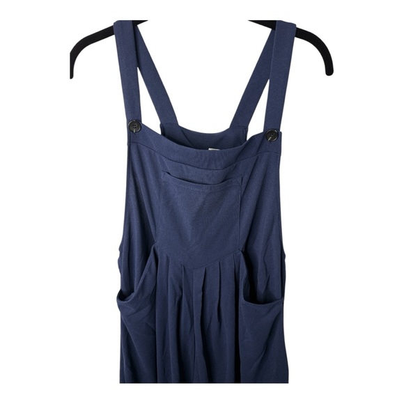 Halara Adjustable Strap Multiple Pockets Waffle Casual Overalls Dark Blue Large - Picture 8 of 12